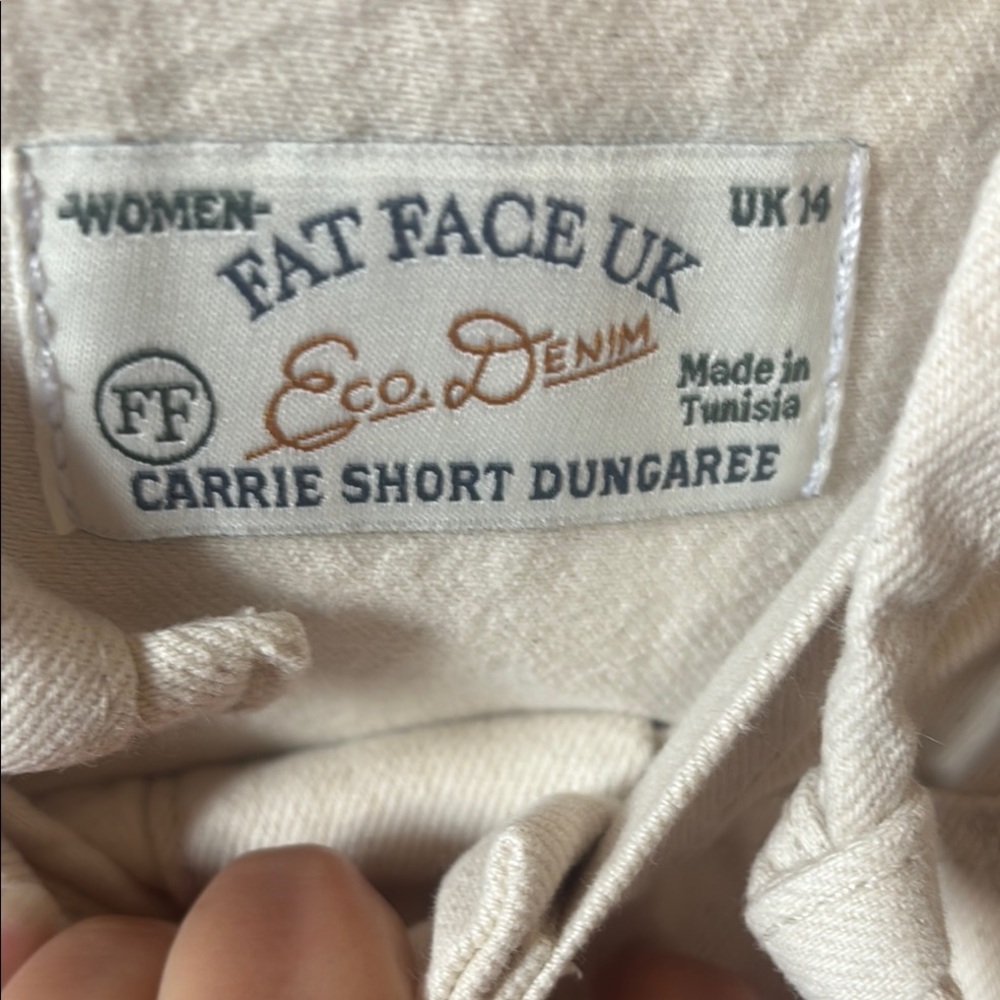 Fat Face Cream Eco Denim Dungaree